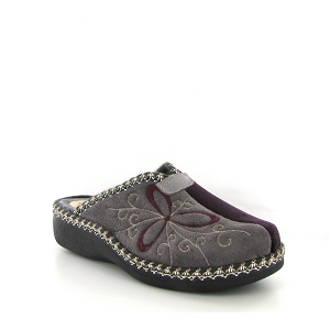 LA MAISON DE L ESPADRILLE 4205 BAMARA BRODEE<br>Prune