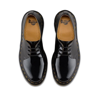 Doc martens derby 1461 black patent lamper noirA073801_6