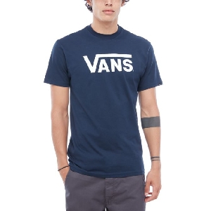 Vans textile tee shirt vans classic bleuA125902_1