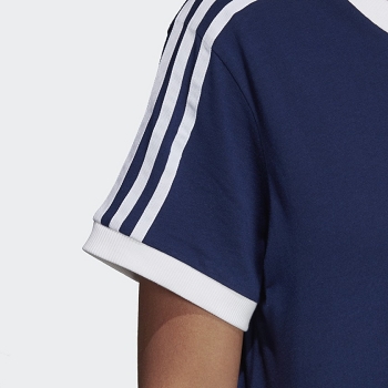Adidas textile tee shirt 3 stripes tee dkblue dv2592 bleuA180801_4