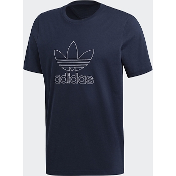 Adidas textile tee shirt outline tee bleuA190501_1