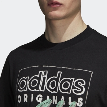 Adidas textile tee shirt hand drawn t5 noirA190601_5