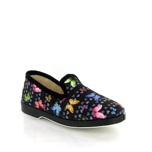 LA MAISON DE L ESPADRILLE 7632 PAPILLONS COEURS<br>Noir