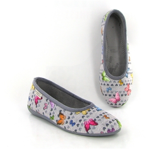 LA MAISON DE L ESPADRILLE 6172 PAPILLONS COEURS<br>Gris