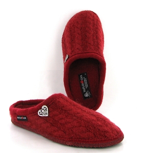 HAFLINGER WALKTOFFEL HERZERL<br>Rouge