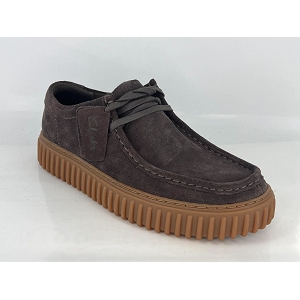 CLARKS TORHILL LO DARK BROWN SUEDE Marron