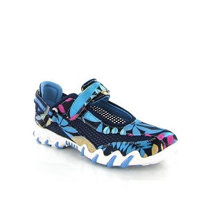  NIRO FERN:Cuir / Textile/Bleu