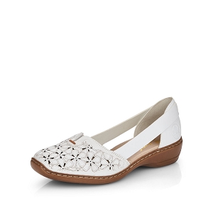  41356 80:Cuir / Textile/Blanc