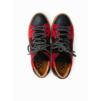 No name lacets ginger sneaker rougeC204001_6