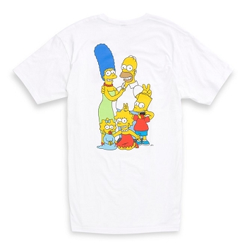 Vans textile tee shirt vans x the simpsons family ss the simpsons family vn0a4rtozzz1 blancC250201_1