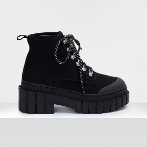 NO NAME KROSS LOW BOOTS BIG CANVAS<br>Noir