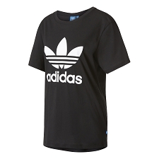 Adidas textile tee shirt bf trefoil tee aj 8351 noirD008401_2