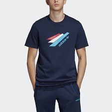 Adidas textile tee shirt palemston tee bleuD016302_1
