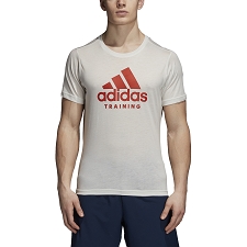 Adidas textile tee shirt free lift logo di0400 blancD016401_1