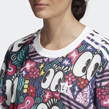 Adidas textile tee shirt 3 stipes tee dv2656 multicoloreD041701_6