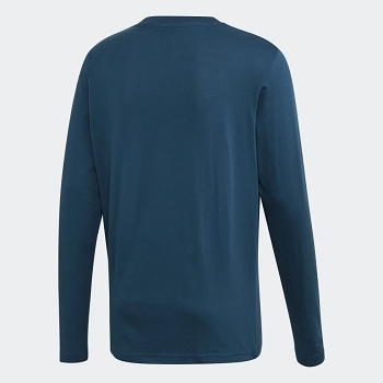 Adidas textile tee shirt longsleeve bleuD050601_2