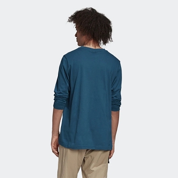 Adidas textile tee shirt longsleeve bleuD050601_4