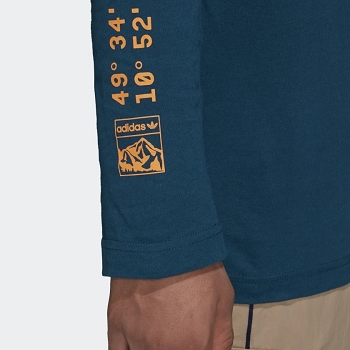 Adidas textile tee shirt longsleeve bleuD050601_6
