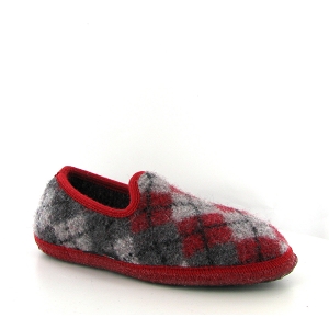 HAFLINGER SLIPPER JAQUARD 622807085 <br> Rouge