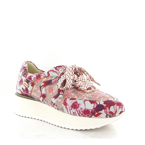  DELPHINE 01:Cuir / Textile/Fuschia