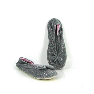 ISOTONER 95991 BALLERINES GRAND NOEUD Gris