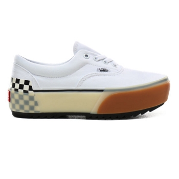 Vans sneakers era stacked white checkerboard blancE037101_1