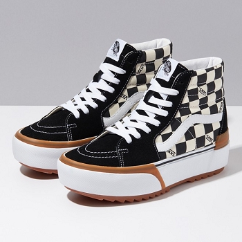 Vans sneakers sk8 hi stacked checkerboard vnoa4btwvlv1 blancE072301_2