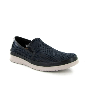 PASCAL TERRY NAVY:Cuir / Textile/Bleu