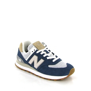  U574SX2:Cuir / Textile/Bleu