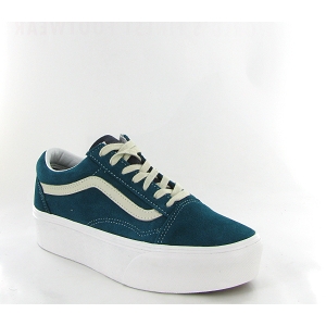 Vans sneakers ua old skool stackform varsity suede deep teal bleuE216501_1