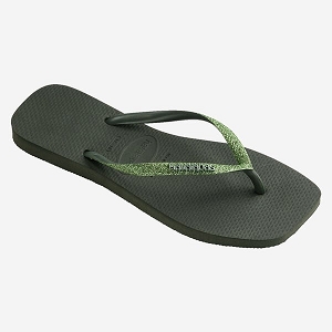 HAVAIANAS SQUARE GLITTER OLIVE<br>Olive