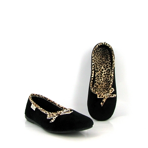 LA MAISON DE L ESPADRILLE 6055 LEOPARD Noir