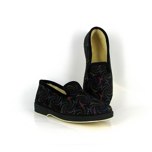 LA MAISON DE L ESPADRILLE 6213 ROSACE <br> Noir
