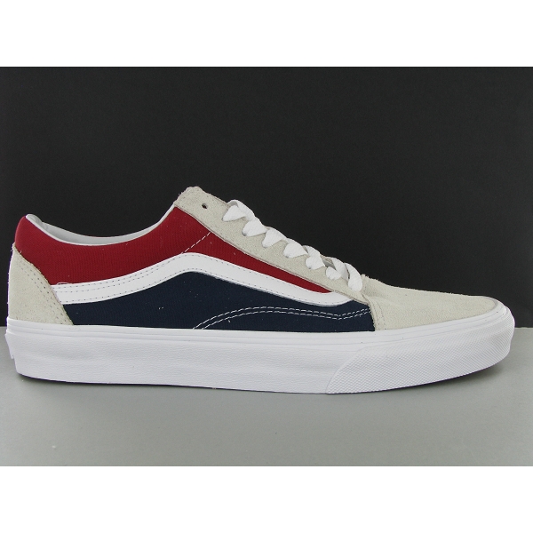 vans beige bleu et rouge