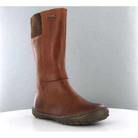 Stones and bones botte bande marronA215601_2