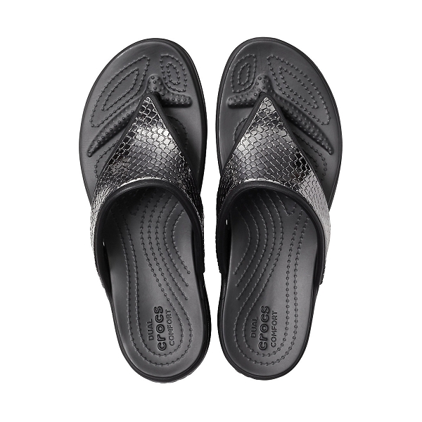 Crocs tong monterey metllc noirB313301_3