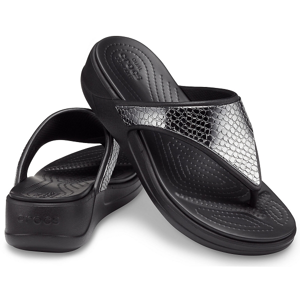 Crocs tong monterey metllc noirB313301_4