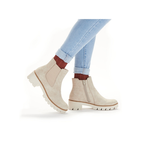 Rieker bottines et boots x5772 60 beigeB590501_5