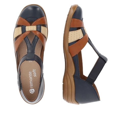 Remonte nu pieds et sandales r7601 14 marineB763401_4