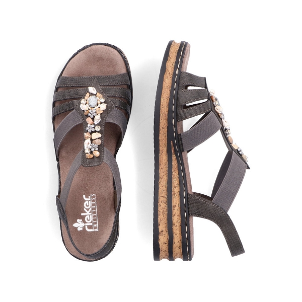 Rieker nu pieds et sandales 62949 45 grisB842301_4