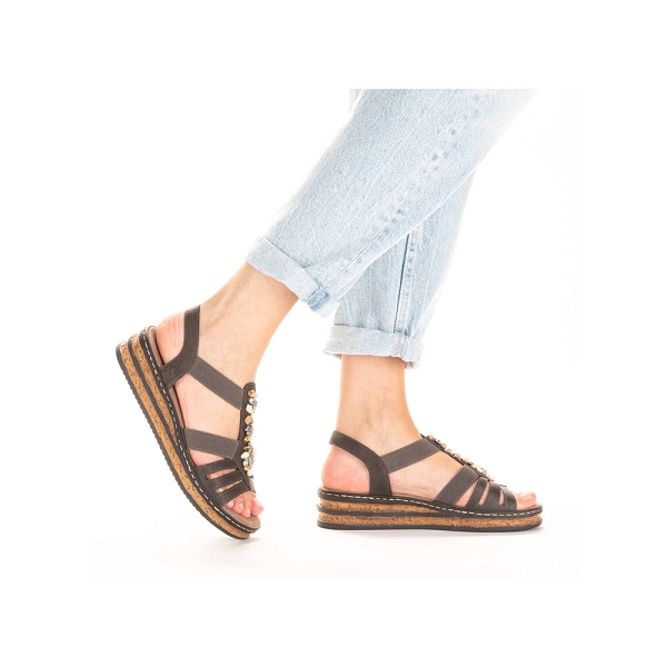Rieker nu pieds et sandales 62949 45 grisB842301_5