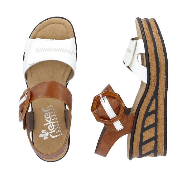 Rieker nu pieds et sandales 68176 80 blancB845001_4