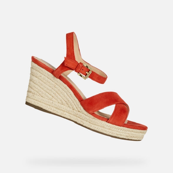Geox nu pieds et sandales soleil d92n7a rougeC077001_3