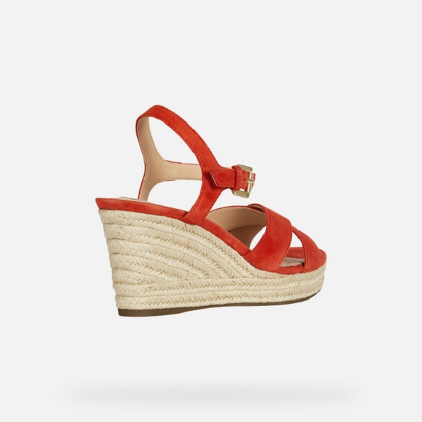 Geox nu pieds et sandales soleil d92n7a rougeC077001_5