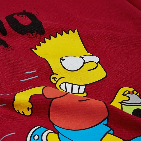 Vans textile vans x the simpsons el barto vn0a4rtn17a rouge