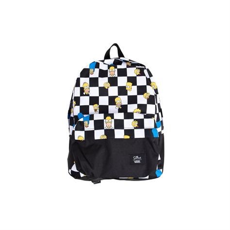 Vans textile vans x the simpsons check eyes bckpk the simpsons old skool  iii noir