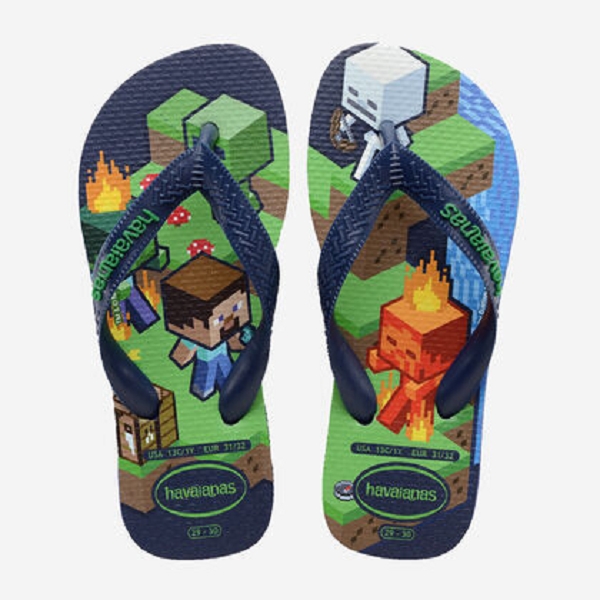 Havaianas tong kids minecraft bleuD134401_1