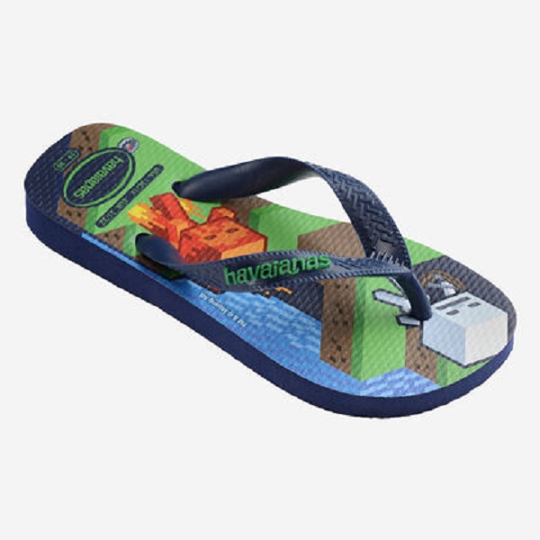 Havaianas tong kids minecraft bleuD134401_2