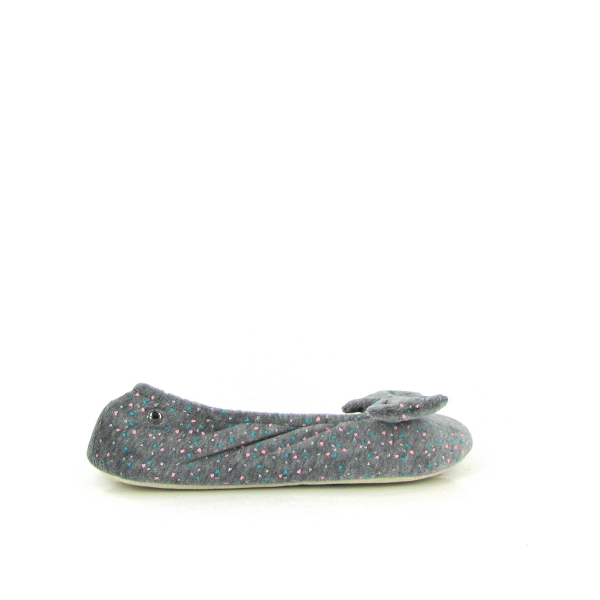 Isotoner ballerines 95991 ballerines grand noeud grisD138002_2