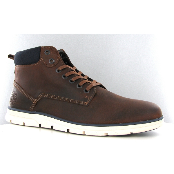 Jack jones bottines et boots tubar leather brandy sts marronE059701_2